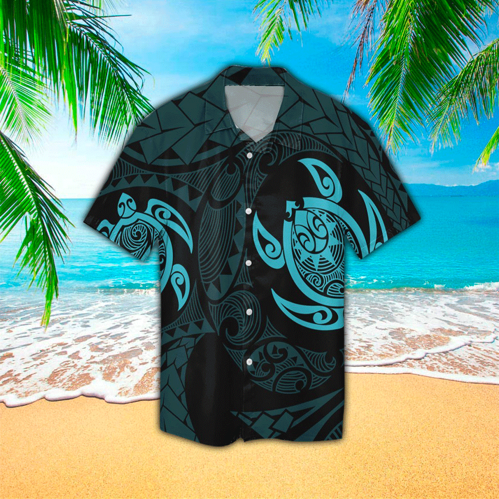 Two Turtle Polynesian Hawaiian Shirt for Men and Women