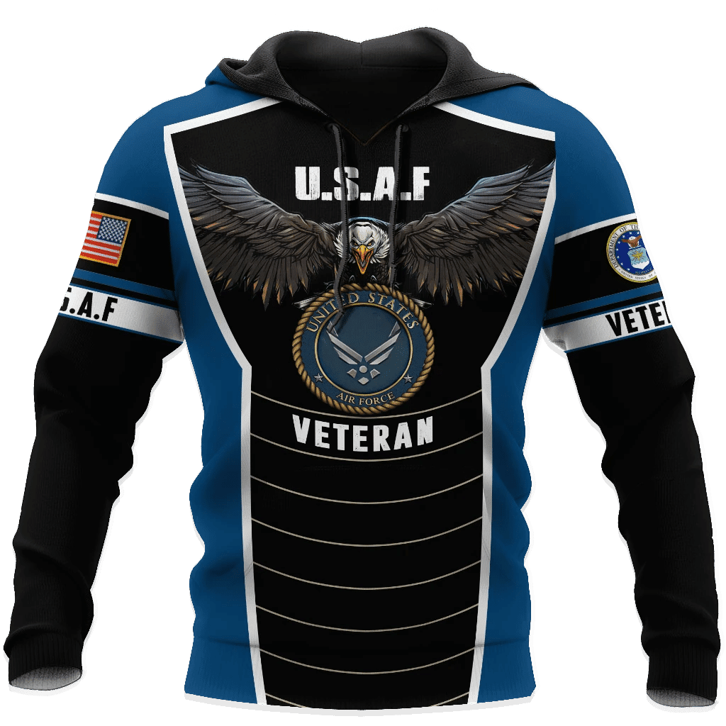 U.S Airforce Veteran Eagle Pride 3D All Over Print | Hoodie | For Men & Women | Fu