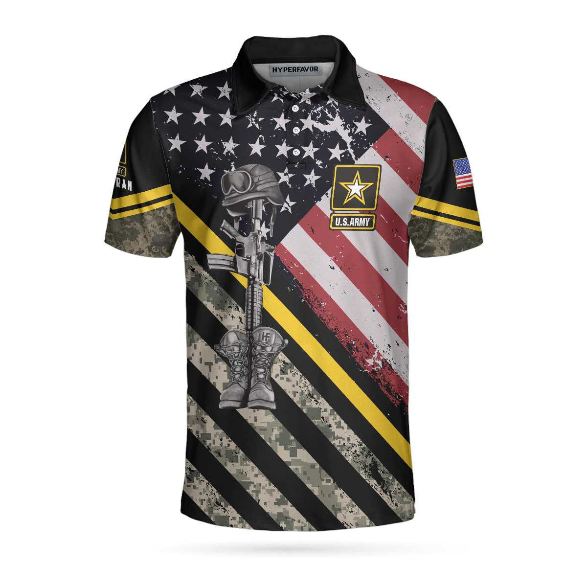 US Army Veteran DNA Polo Shirt American Flag Veteran Polo Shirt For Adults Best Gift Idea For Veterans