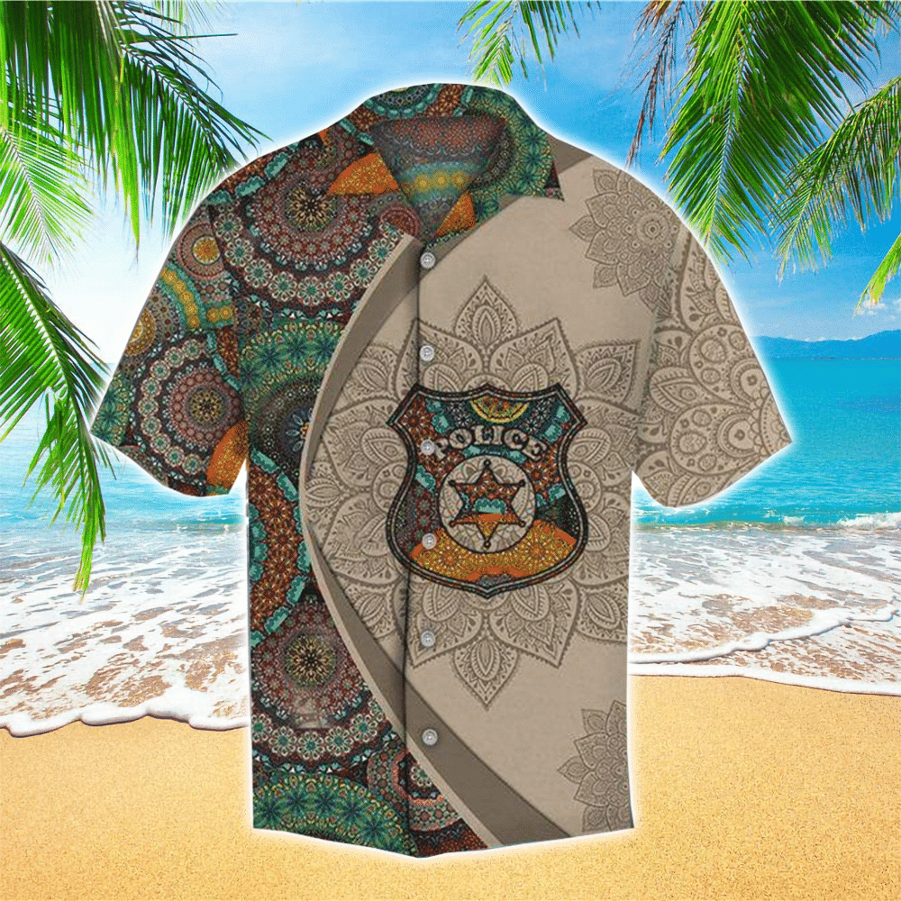 US Police Hawaiian Shirt With Colorful Pattern Shirt for Men and Women