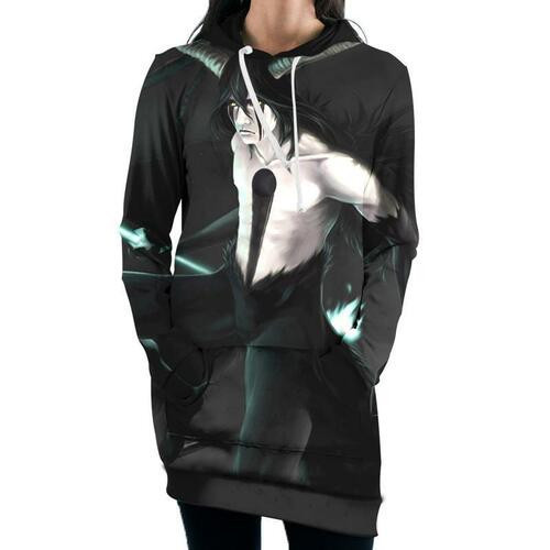 Ulquiorra Schiffer Murcielago Form Hooded Dress Bleach 3d Hoodie Dress Sweater Dress Sweatshirt Dress Hoodie