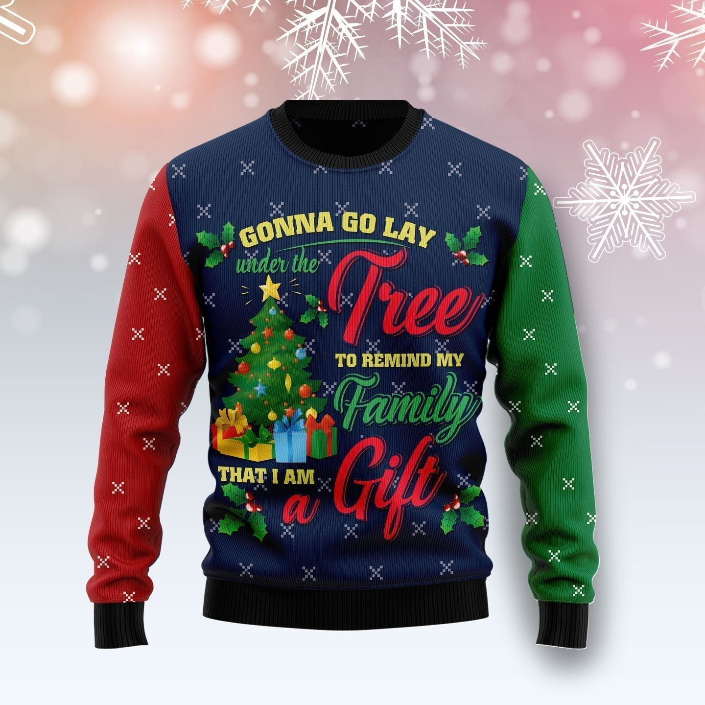 Under Tree Remind My Family Ugly Christmas Sweater Ugly Sweater For Men Women
