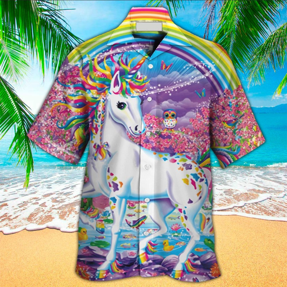 Unicorn Aloha Shirt Hawaiian Shirt For Unicorn Lovers Shirt For Men and Women