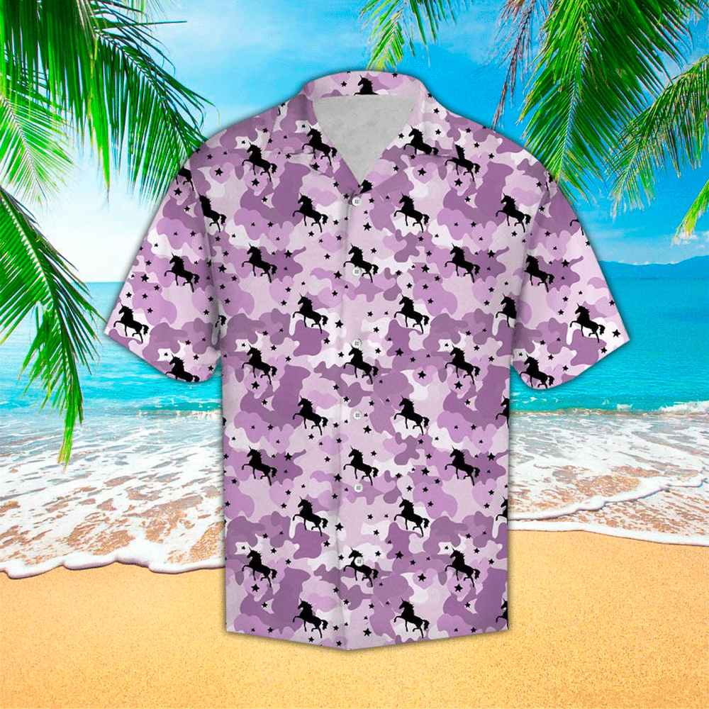 Unicorn Aloha Shirt Hawaiian Shirt For Unicorn Lovers Shirt For Men and Women