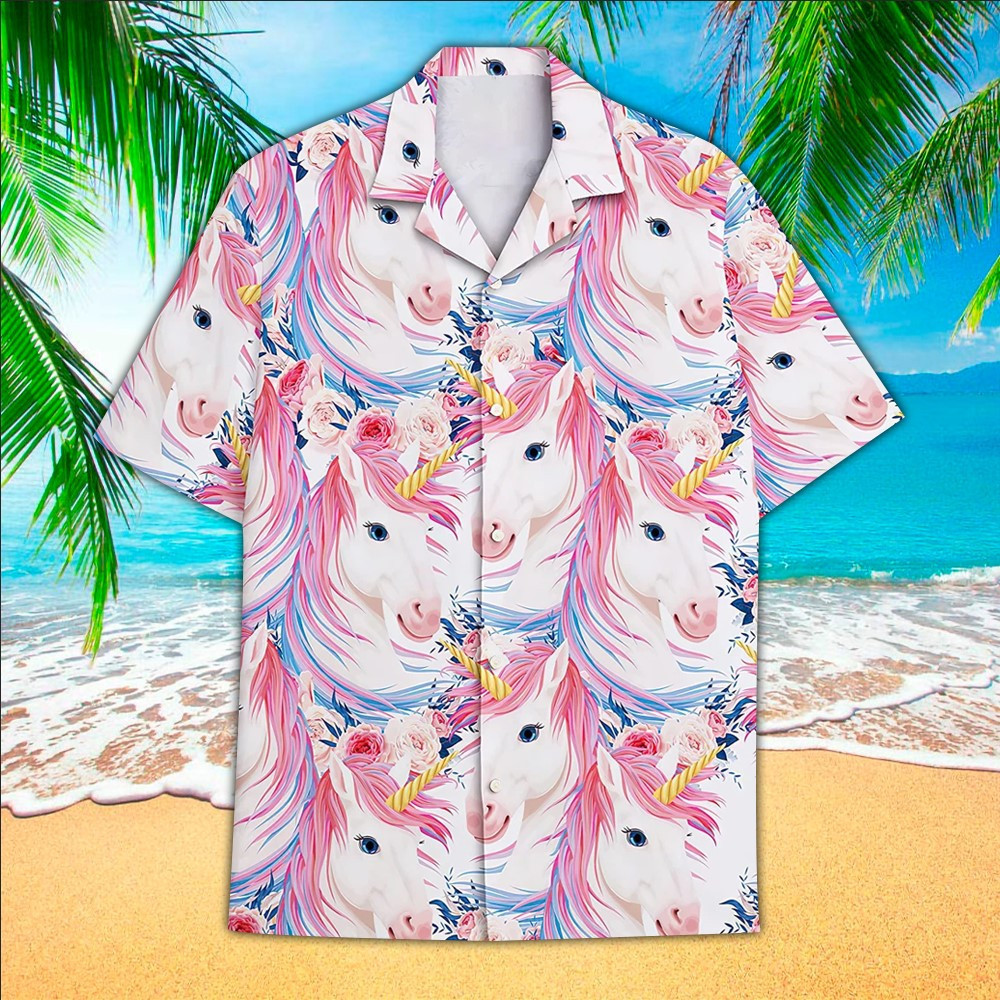 Unicorn Aloha Shirt Hawaiian Shirt For Unicorn Lovers Shirt For Men and Women