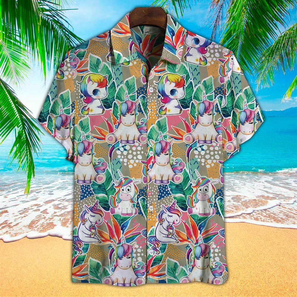 Unicorn Aloha Shirt Perfect Hawaiian Shirt For Unicorn Lover Shirt For Men and Women