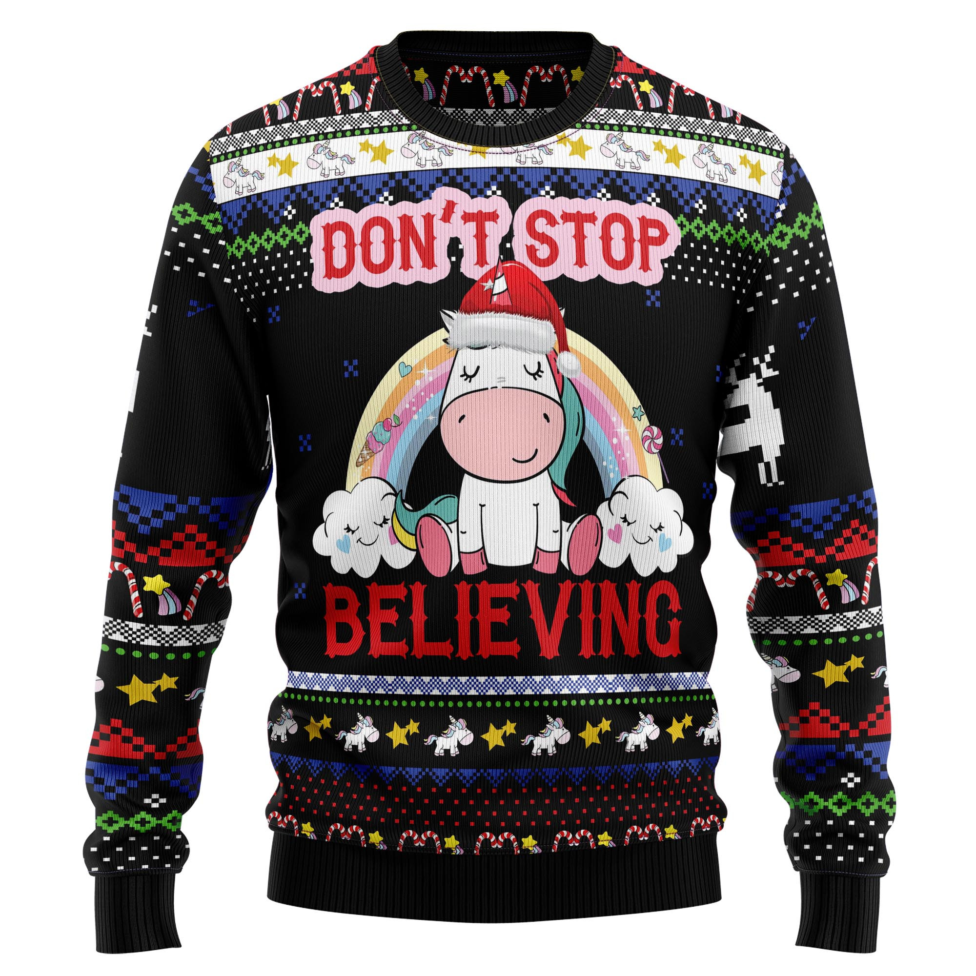 Unicorn Believing Christmas Ugly Christmas Sweater