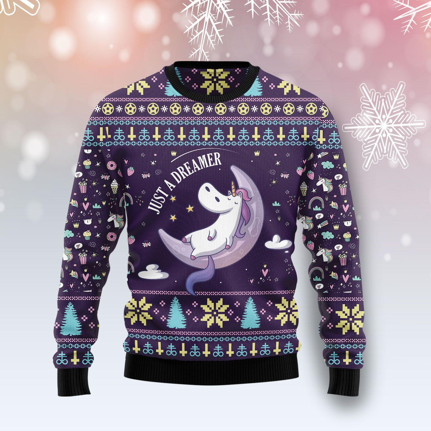 Unicorn Dreamer Ugly Christmas Sweater Ugly Sweater For Men Women