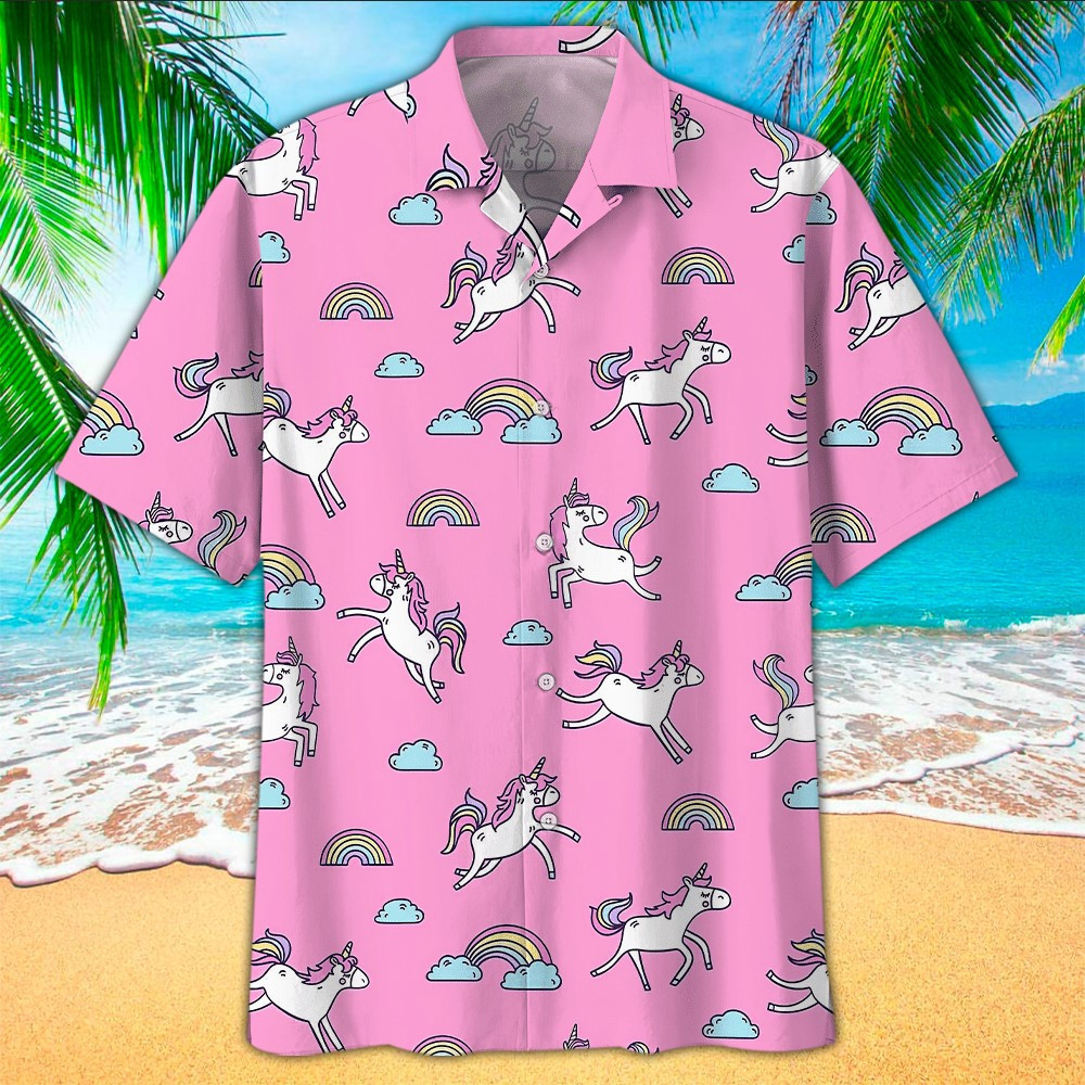 Unicorn Hawaiian Shirt Unicorn Button Up Shirt For Men and Women