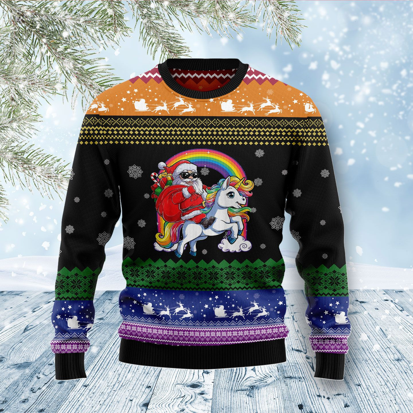 Unicorn LGBT Ugly Christmas Sweater Ugly Sweater For Men Women