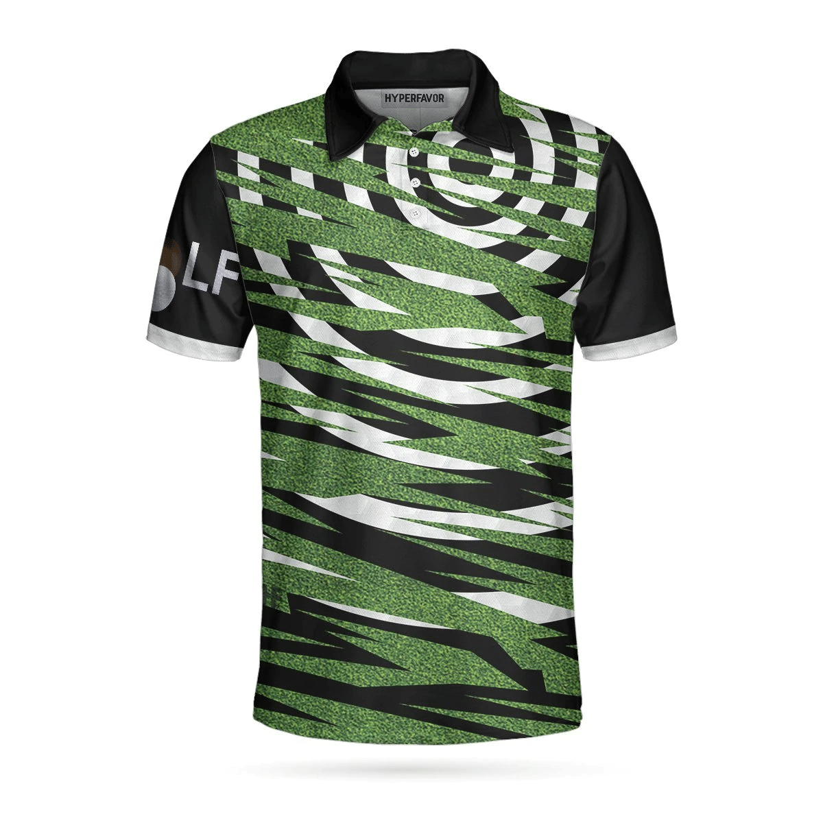 Unique Golfer Design With Ripped Texture Golf Polo Shirt Basic Spiral Pattern Golf Shirt Design