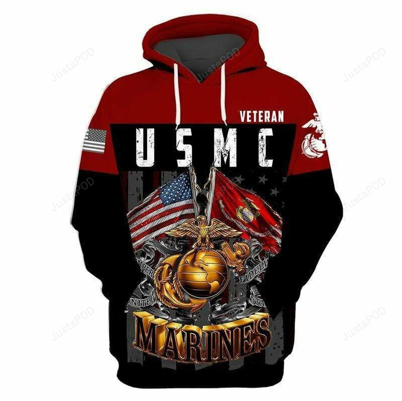 Us Marine Corps Samper Fi 3d All Print Hoodie