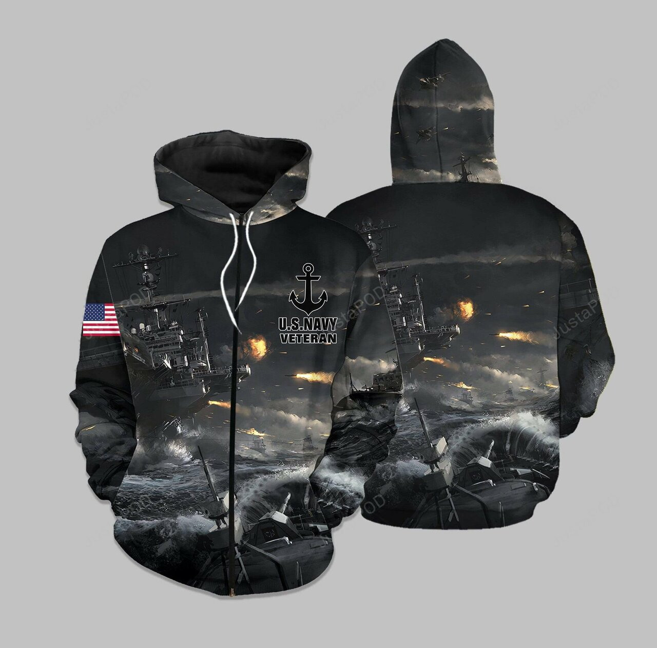 Us Navy Fight 3d All Print Hoodie