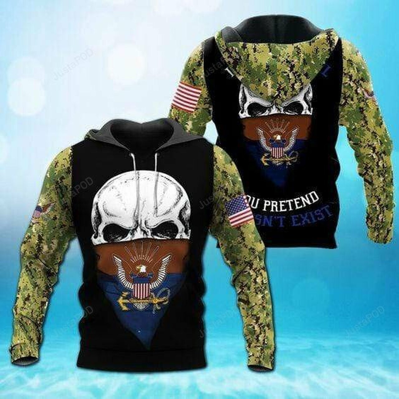 Us Navy I Hunt The Evil 3d All Print Hoodie