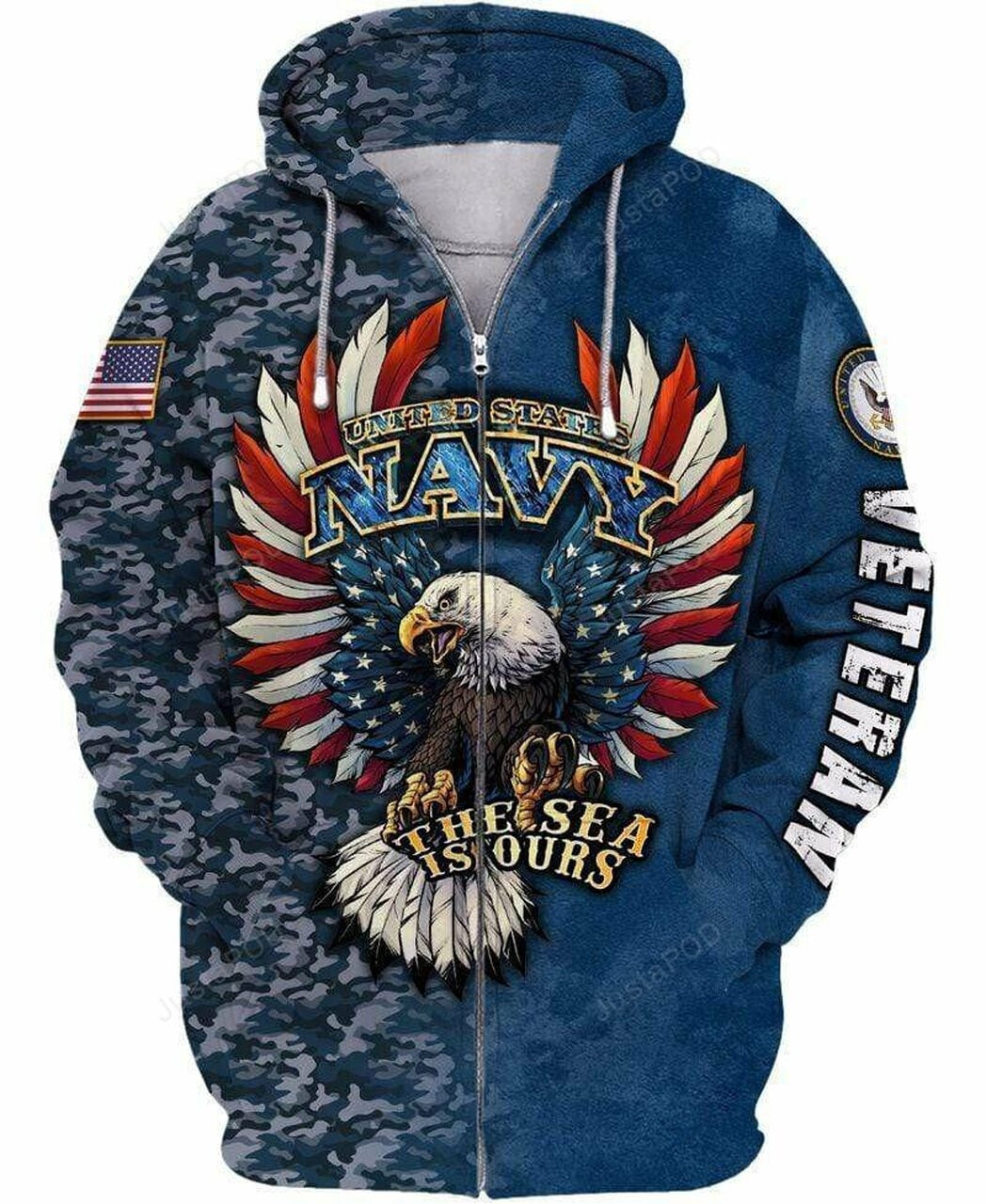 Us Navy The Sea Is Ours 3d All Print Hoodie