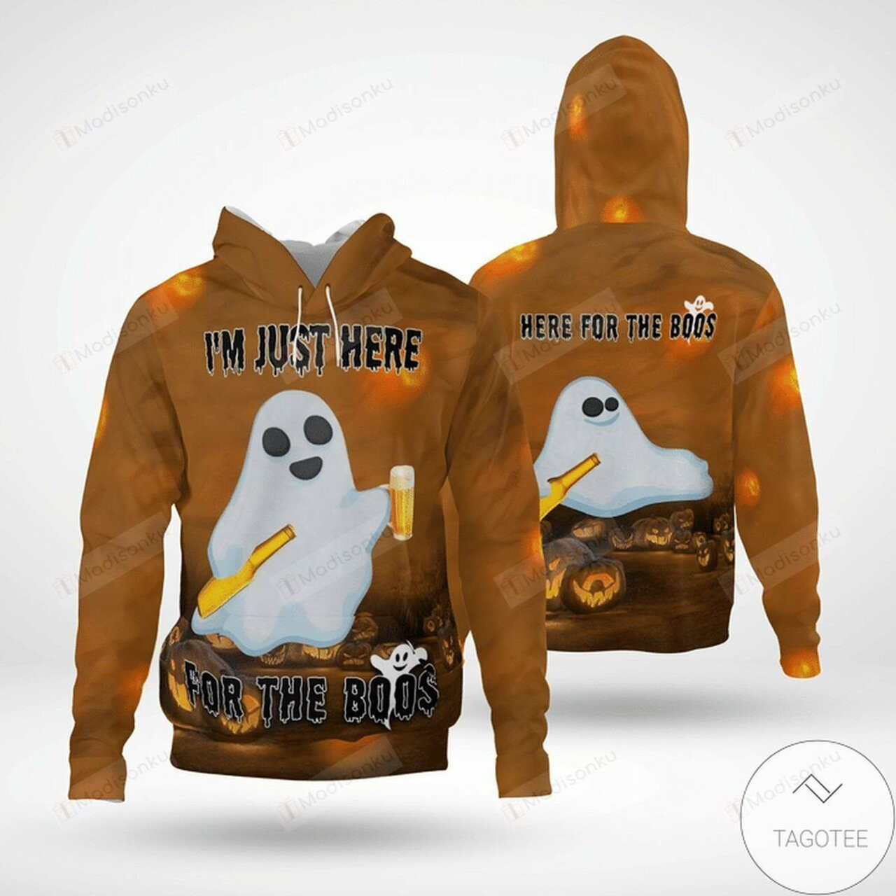 Us Shop Halloween Boo Ghost Im Just Here For The Boos 3d All Over Print Hoodie