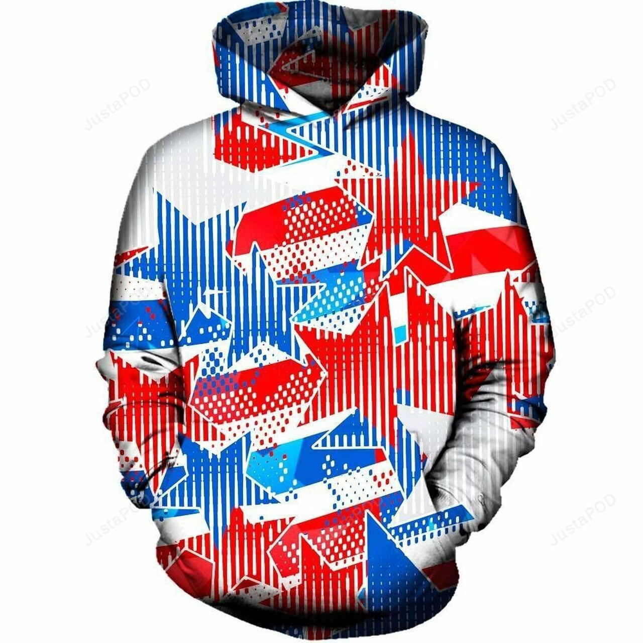 Usa Star 3d All Over Printed Hoodie