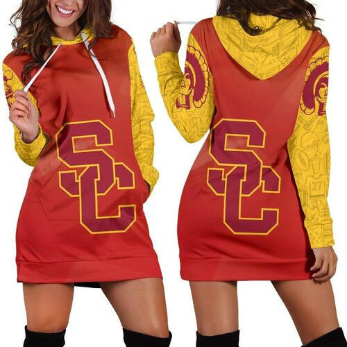 Usc Trojans Hoodie Dress Sweater Dress Sweatshirt Dress 3d All Over Print For Women Hoodie