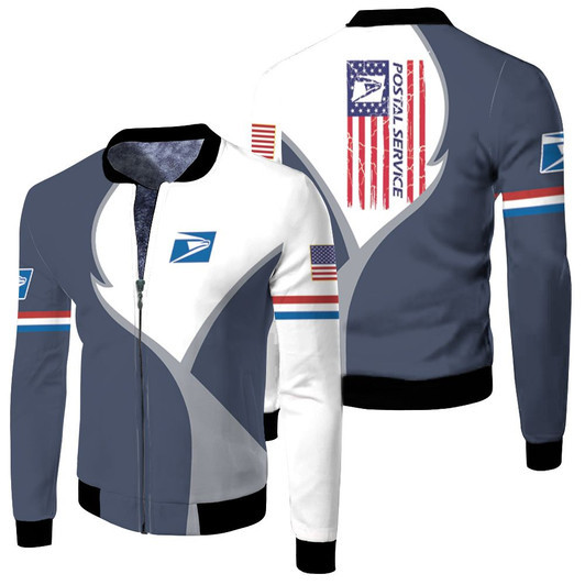 Usps Postal Service For Postal Worker Fleece Bomber Jacket