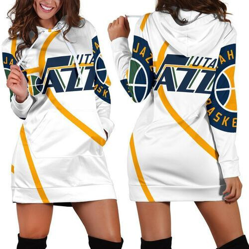 Utah Jazz Hoodie Dress Sweater Dress Sweatshirt Dress 3d All Over Print For Women Hoodie