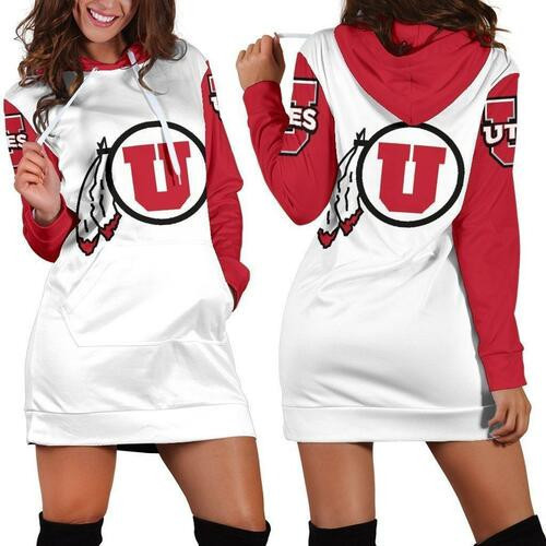 Utah Utes Hoodie Dress Sweater Dress Sweatshirt Dress 3d All Over Print For Women Hoodie