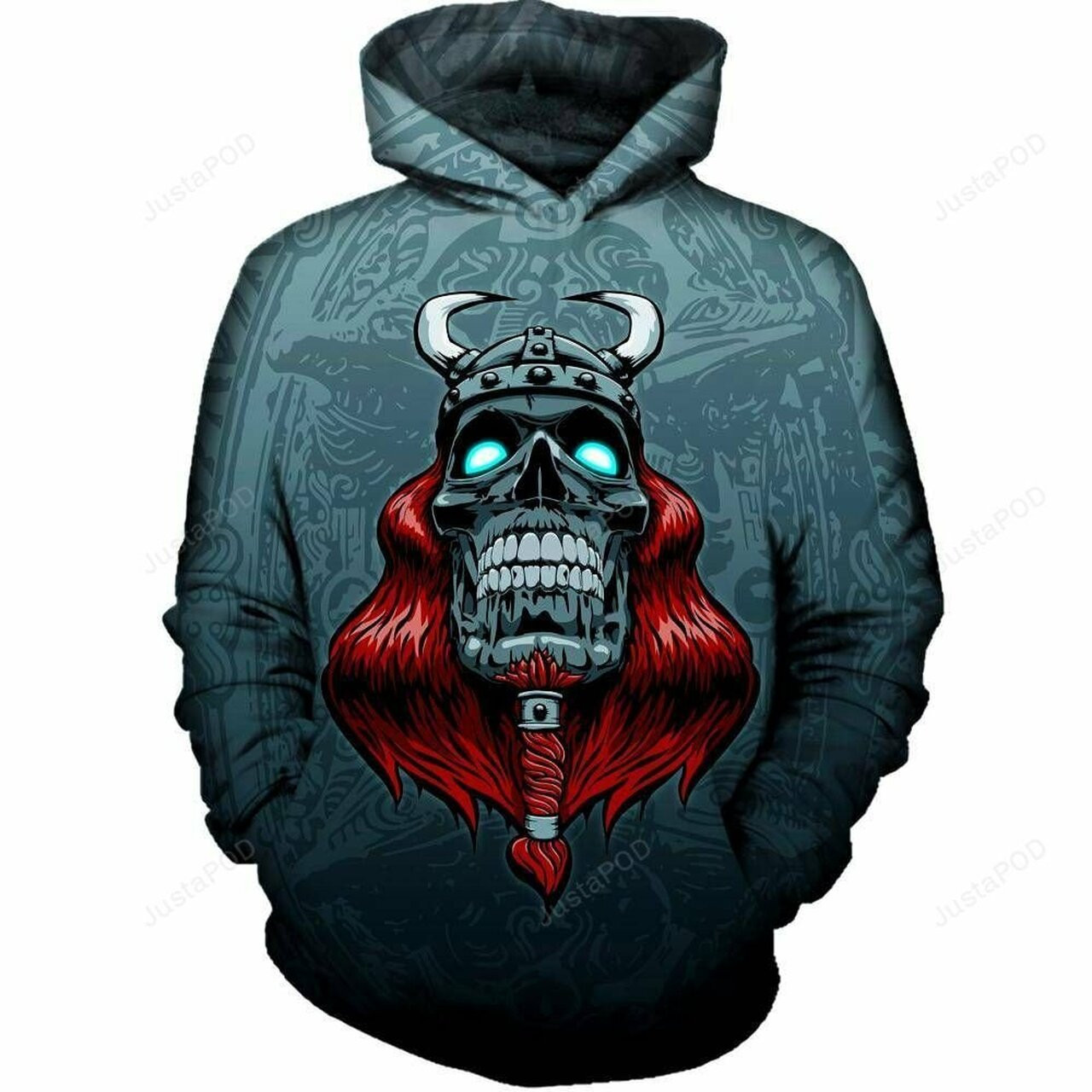 Valhalla 3d All Over Printed Hoodie