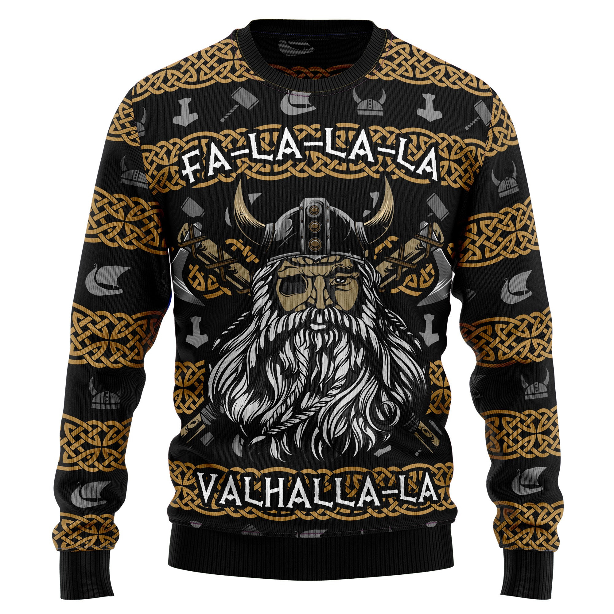 Valhalla La La La Ugly Christmas Sweater