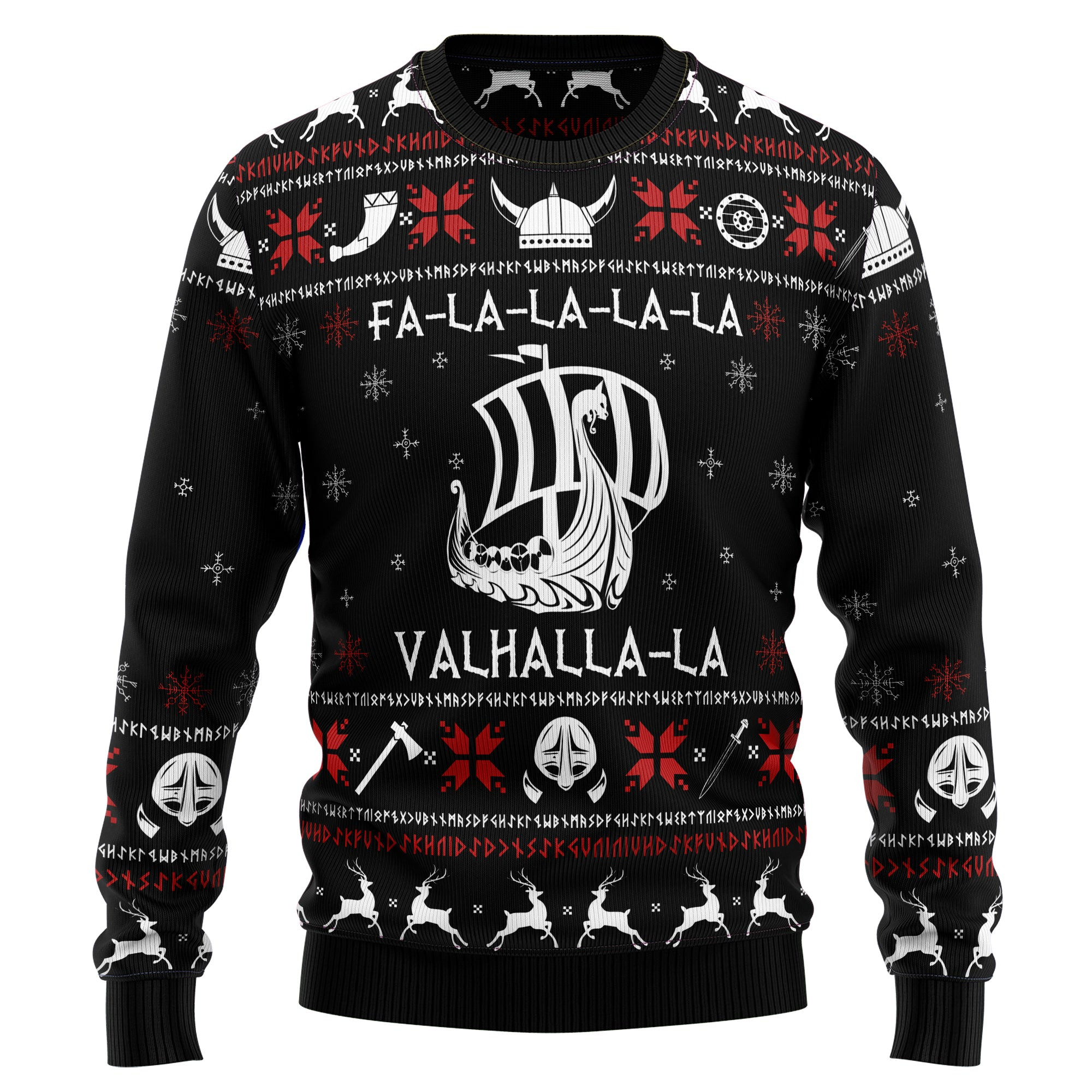 Valhalla Viking Ugly Christmas Sweater, Ugly Sweater For Men Women, Holiday Sweater