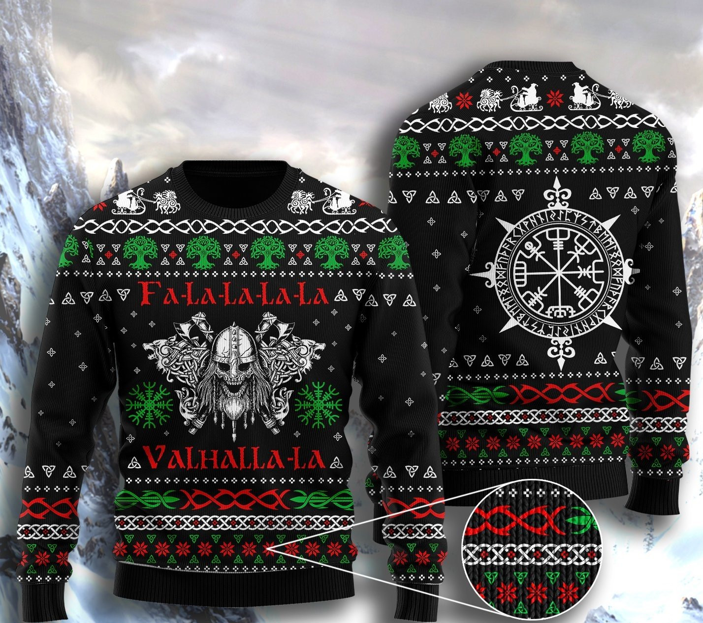 Valhalla Viking Ugly Christmas Sweater