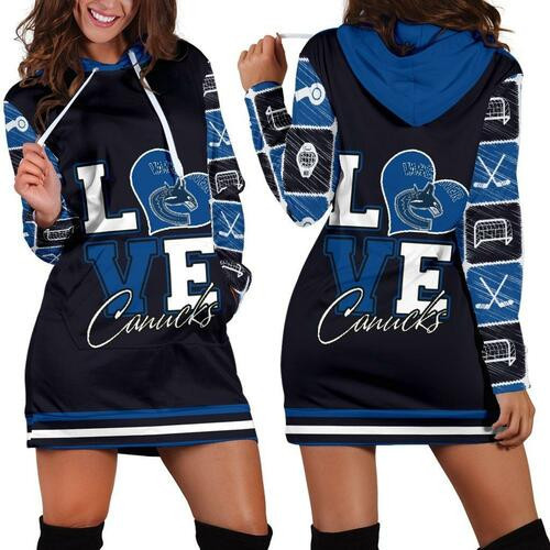 Vancouver Canucks Hoodie Dress Sweater Dress Sweatshirt Dress 3d All Over Print For Women Hoodie