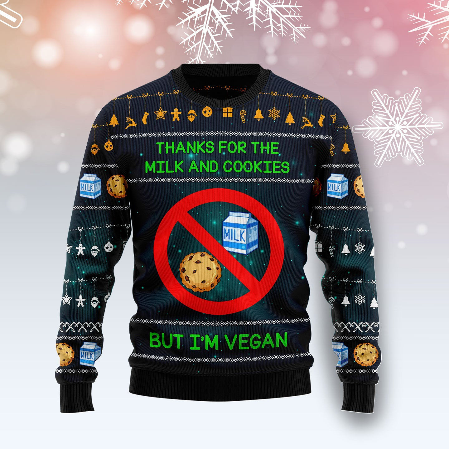 Vegan Thanks Ugly Christmas Sweater