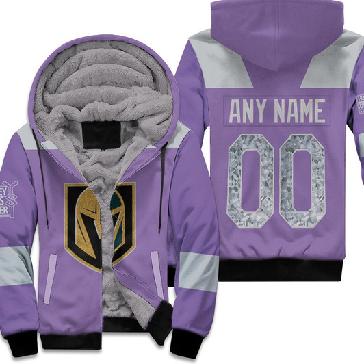 Vegas Golden Knights 2020 Nhl Ice Hockey Purple Jersey Style Custom Gift For Knights Fans Fleece Hoodie