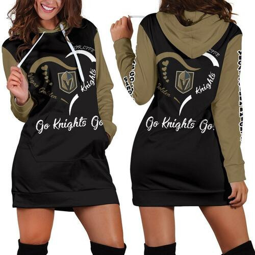 Vegas Golden Knights Hoodie Dress Sweater Dress Sweatshirt Dress 3d All Over Print For Women Hoodie