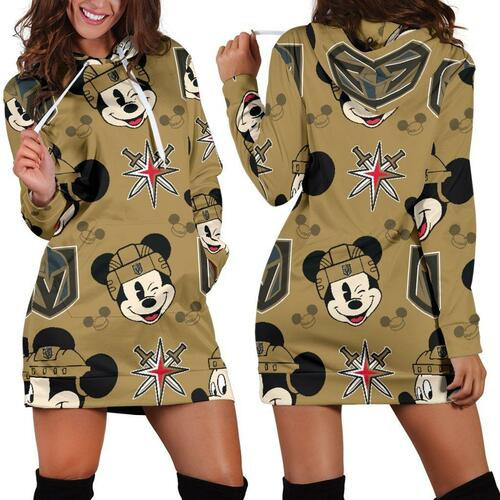 Vegas Golden Knights Hoodie Dress Sweater Dress Sweatshirt Dress 3d All Over Print For Women Hoodie