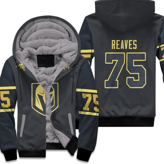 Vegas Golden Knights Ryan Reaves 75 2020 Nhl Ice Hockey Black Jersey Style Gift For Knights Fans Fleece Hoodie