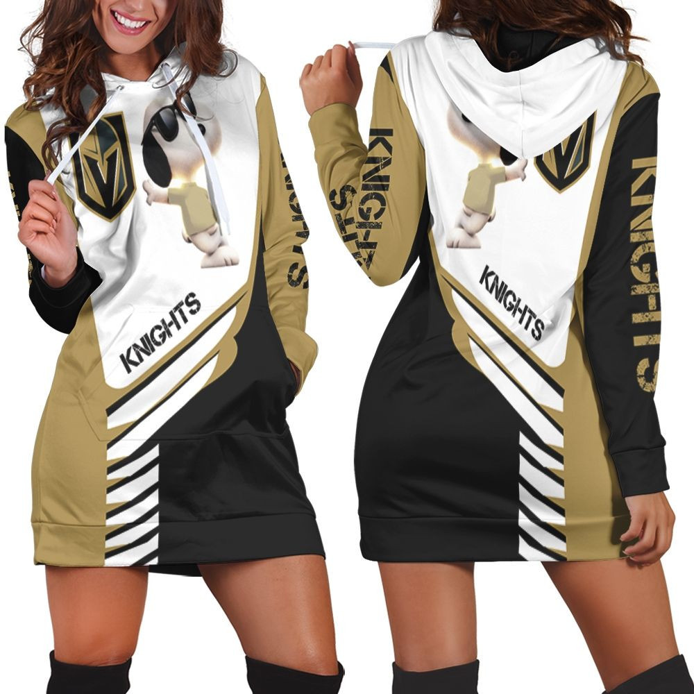 Vegas Golden Knights Snoopy For Fans 3d Hoodie Dress Sweater Dress Sweatshirt Dress