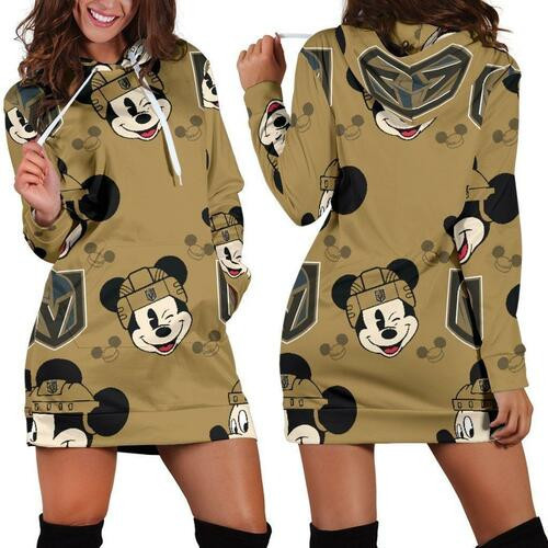 Vegas Golden Knights Womens Hoodie Dress Sweater Dress Sweatshirt Dress 3d All Over Print For Women Hoodie