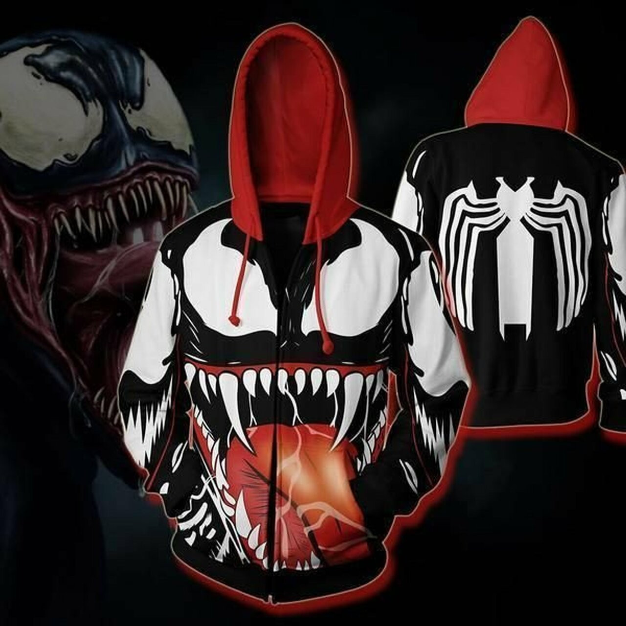 Venom 3d All Over Print Hoodie
