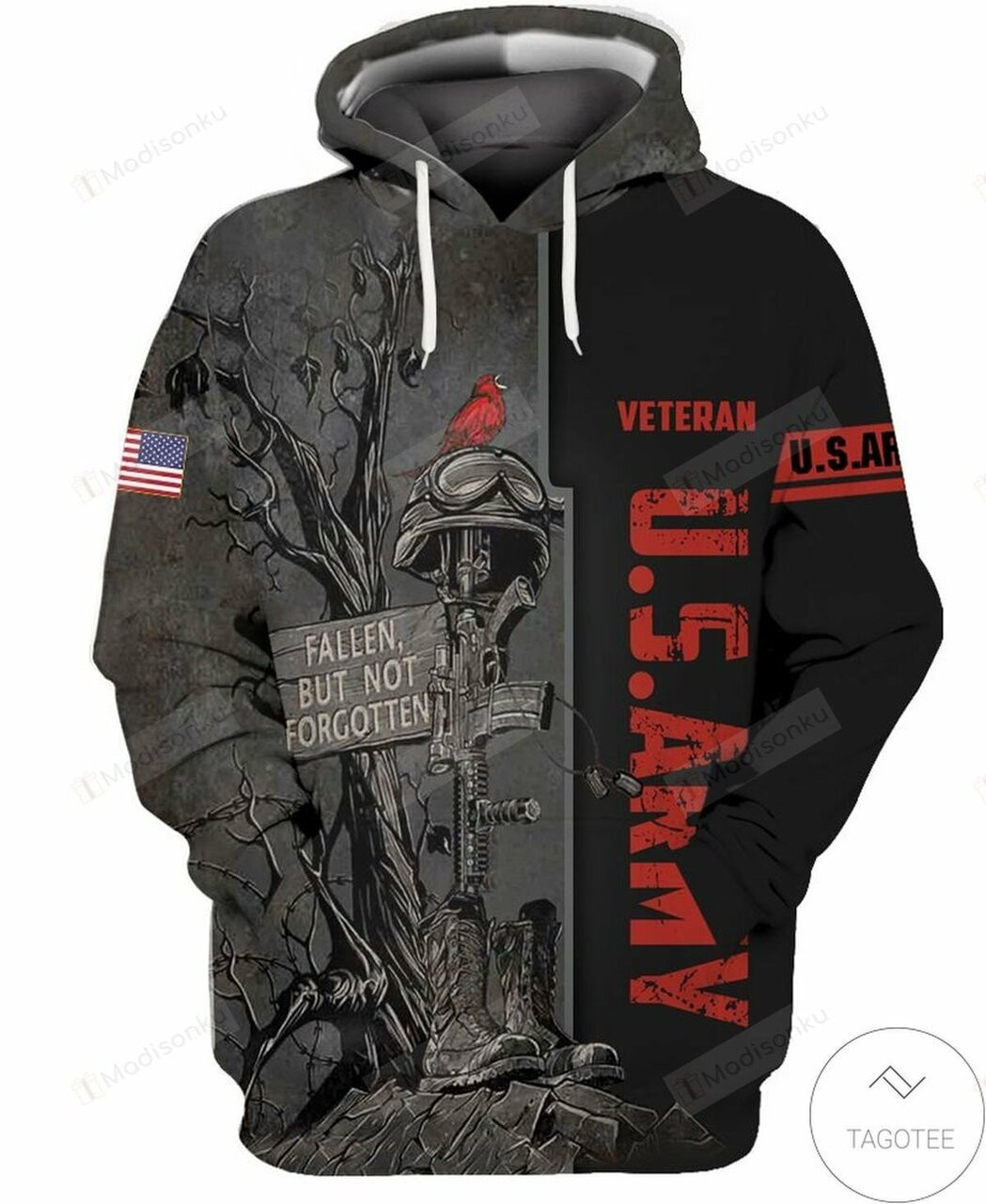 Veteran Fallan But Not Forgotten Us Army 3d All Over Print Hoodie