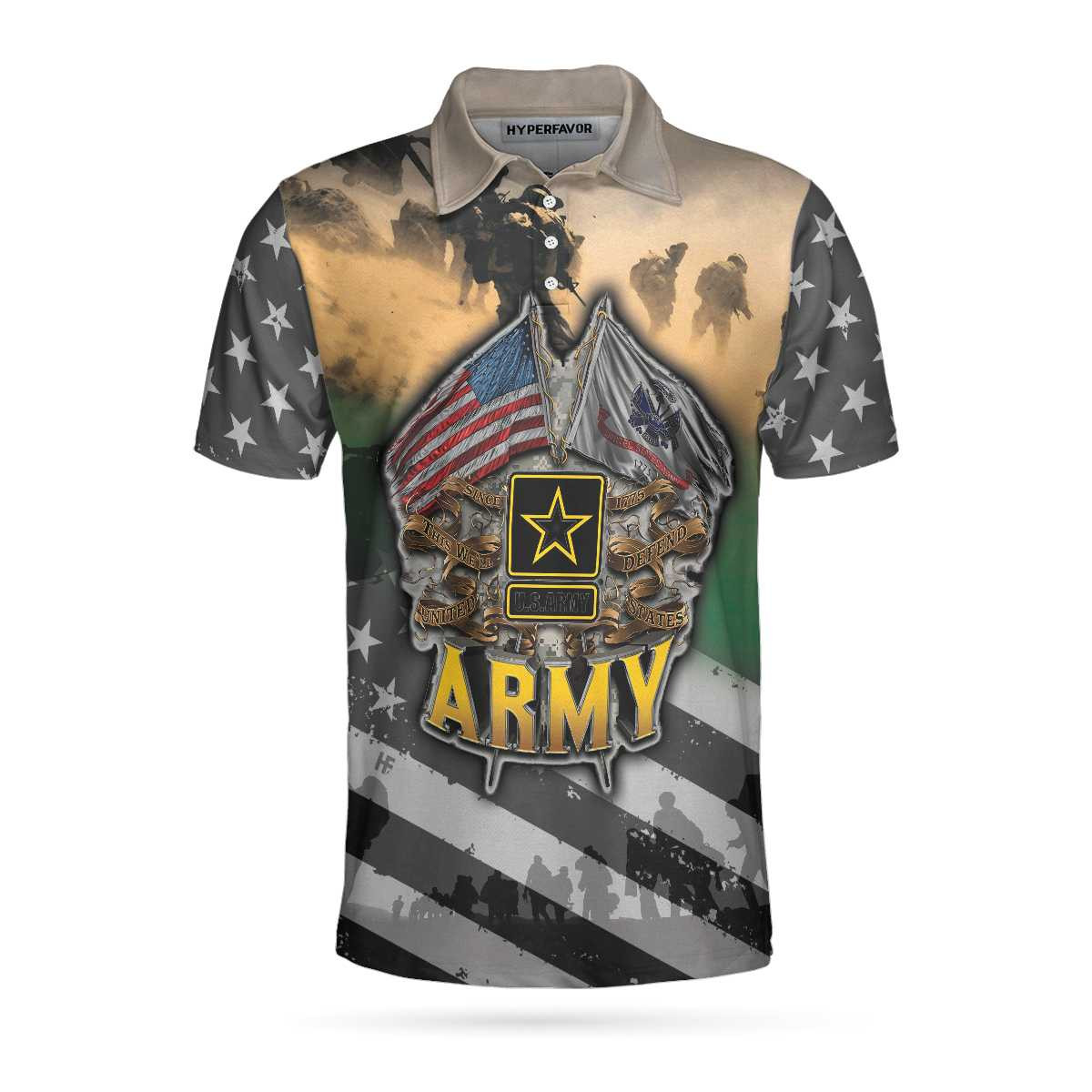 Veteran Proudly Served The US Army Veteran Polo Shirt Proud US Army Veteran Shirt For Men Veteran Gift