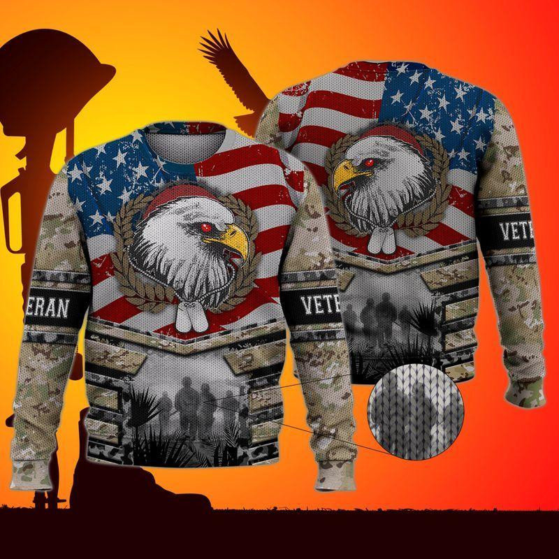 Veteran Ugly Christmas Sweater Ugly Sweater For Men Women