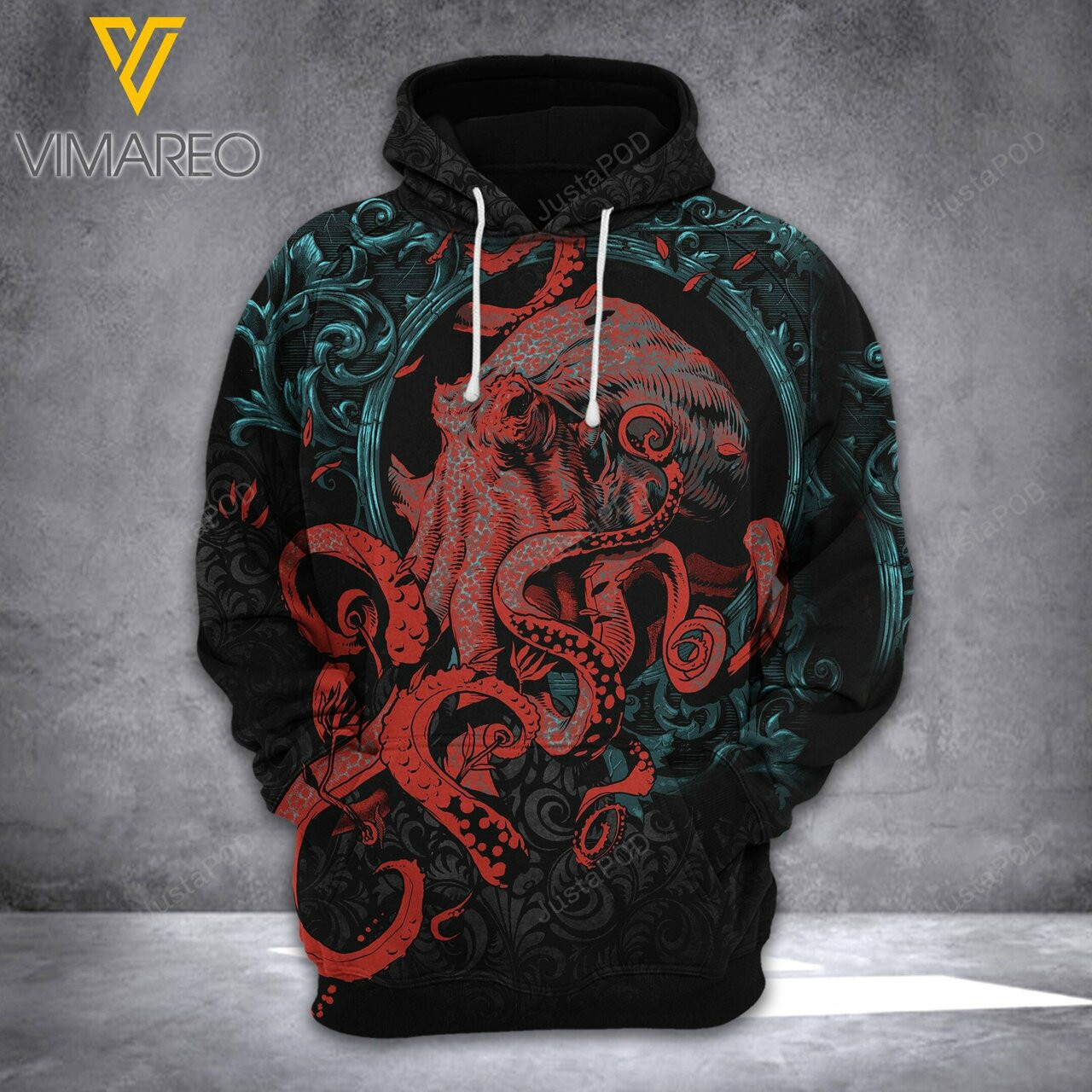 Vh Octopus 3d All Over Print Hoodie, Zip-up Hoodie