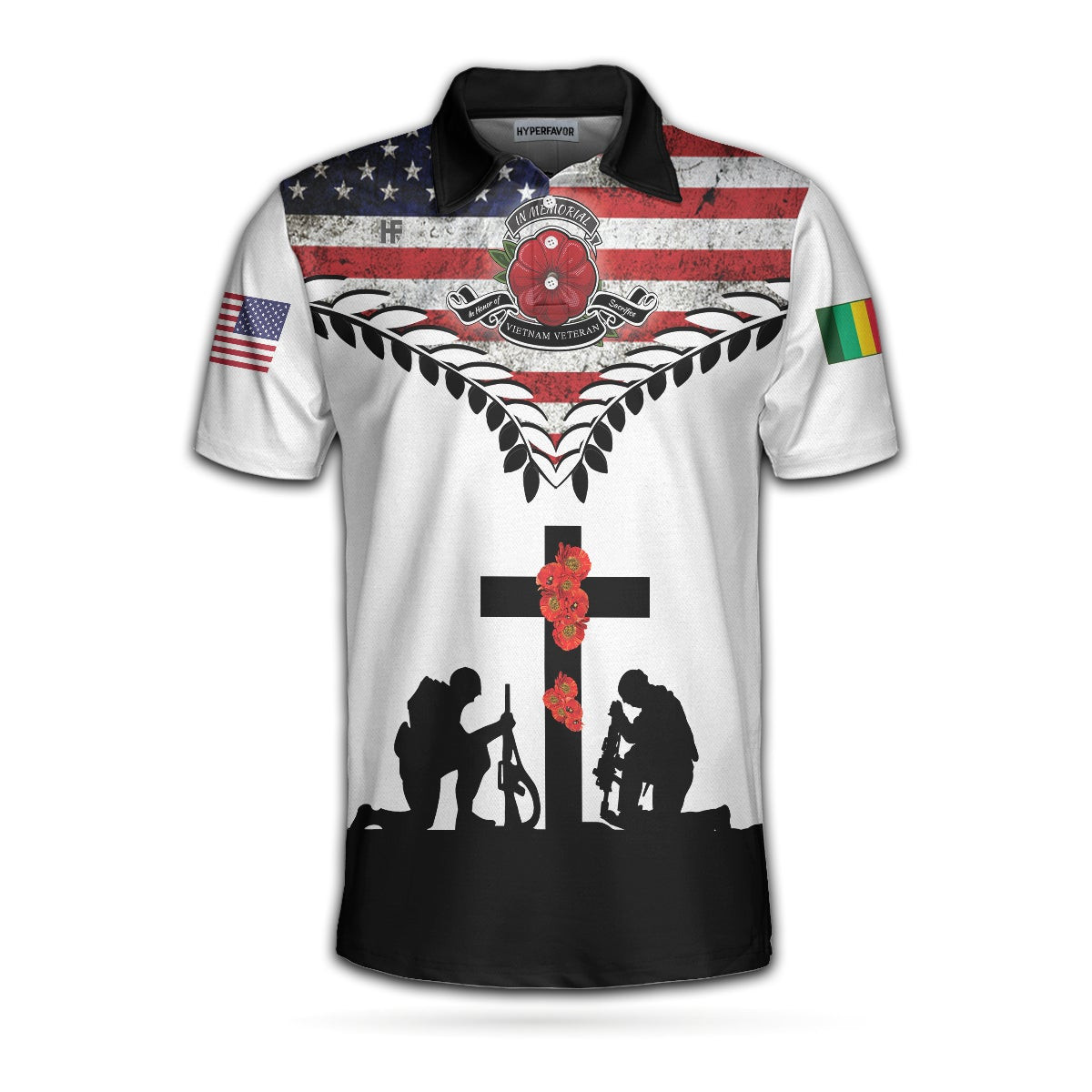 Vietnam Veteran Polo Shirt American Flag Veteran Shirt Design Thoughtful Gift For Vietnam Veterans