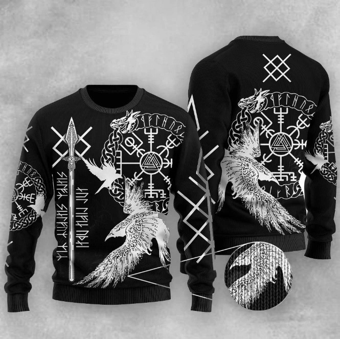 Viking Gungnir Ugly Christmas Sweater Ugly Sweater For Men Women, Holiday Sweater
