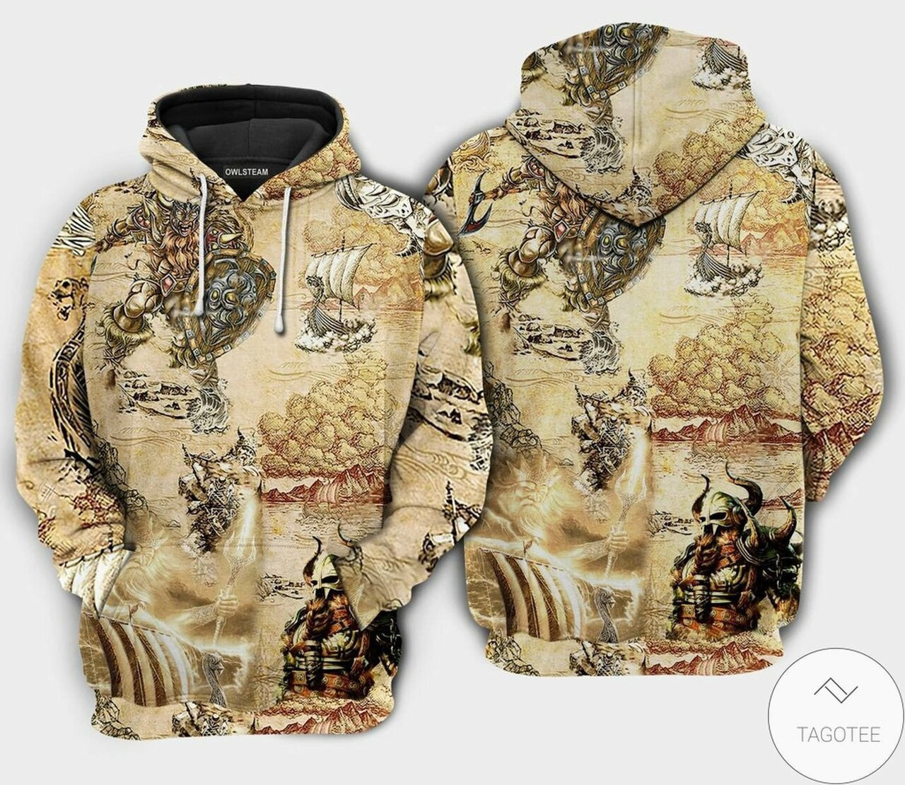 Viking Map War 3d All Over Print Hoodie