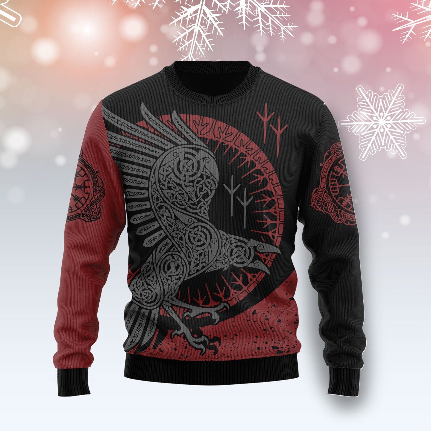 Viking Raven Ugly Christmas Sweater
