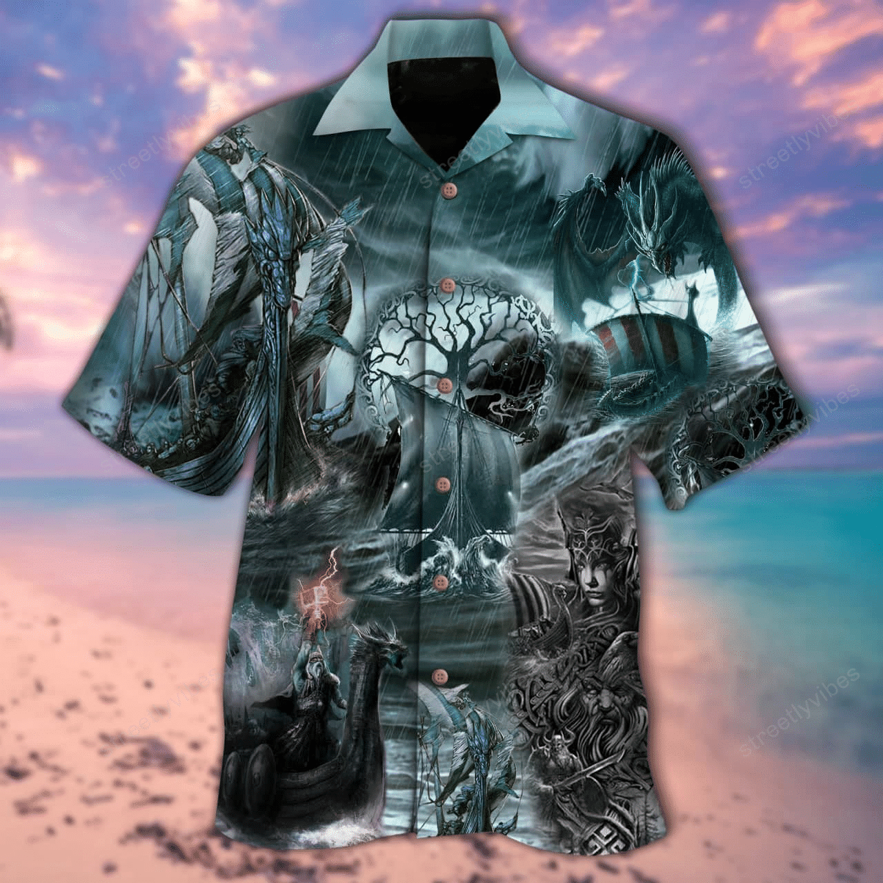 Viking Ship To The Valhalla Hawaiian Shirt Hawaiian Shirt For Men