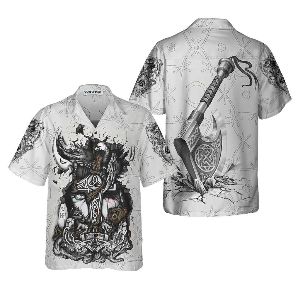 Viking Tattoo Hawaiian Shirt Viking Odin Shirt For Men And Women