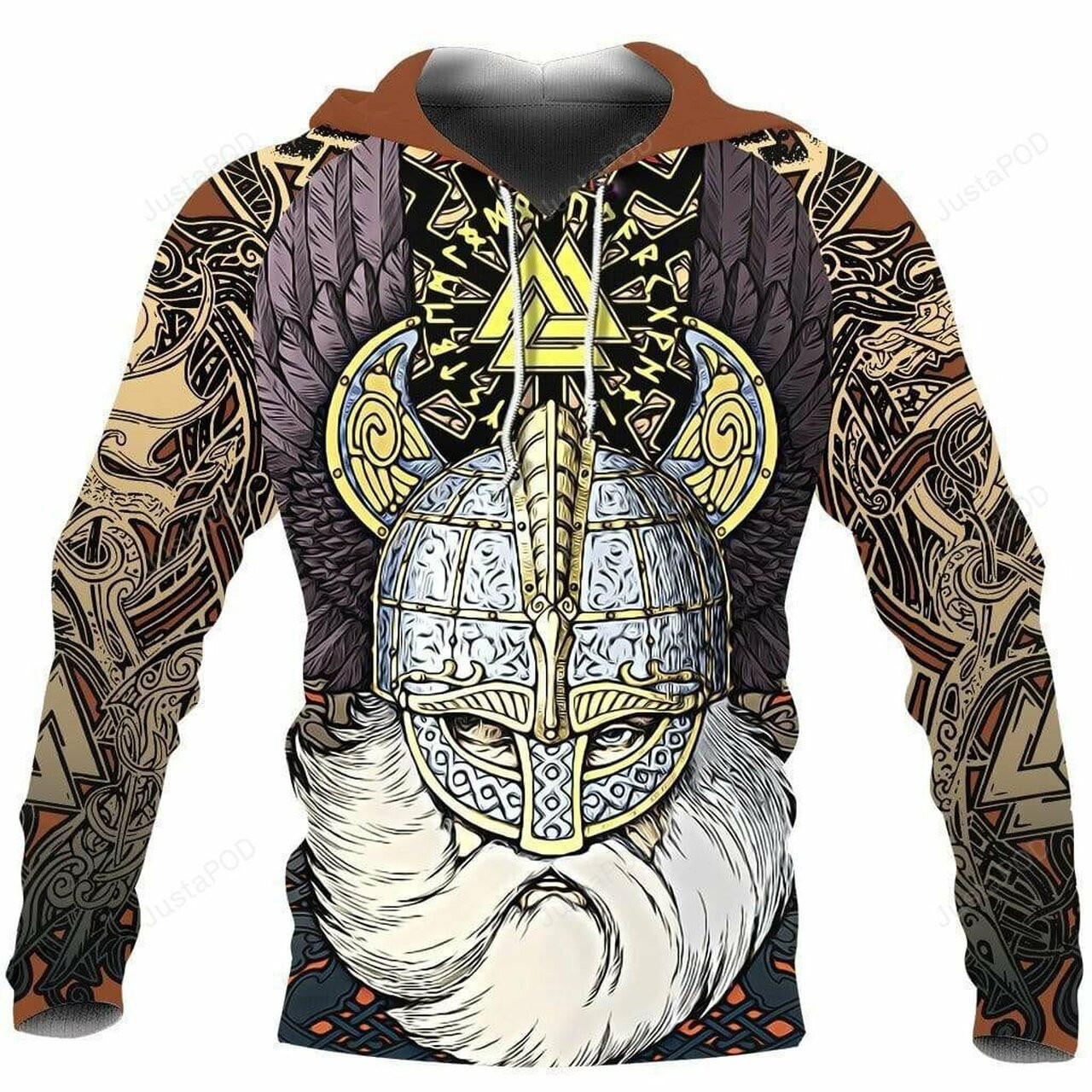 Viking Tattoo Odin 3d All Print Hoodie