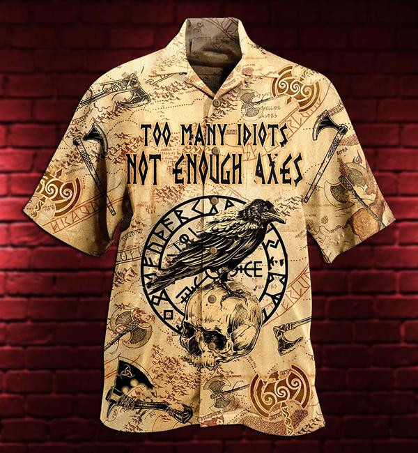 Viking Too Many Idiots Not Enough Limited - Hawaiian Shirt Hawaiian Shirt For Men